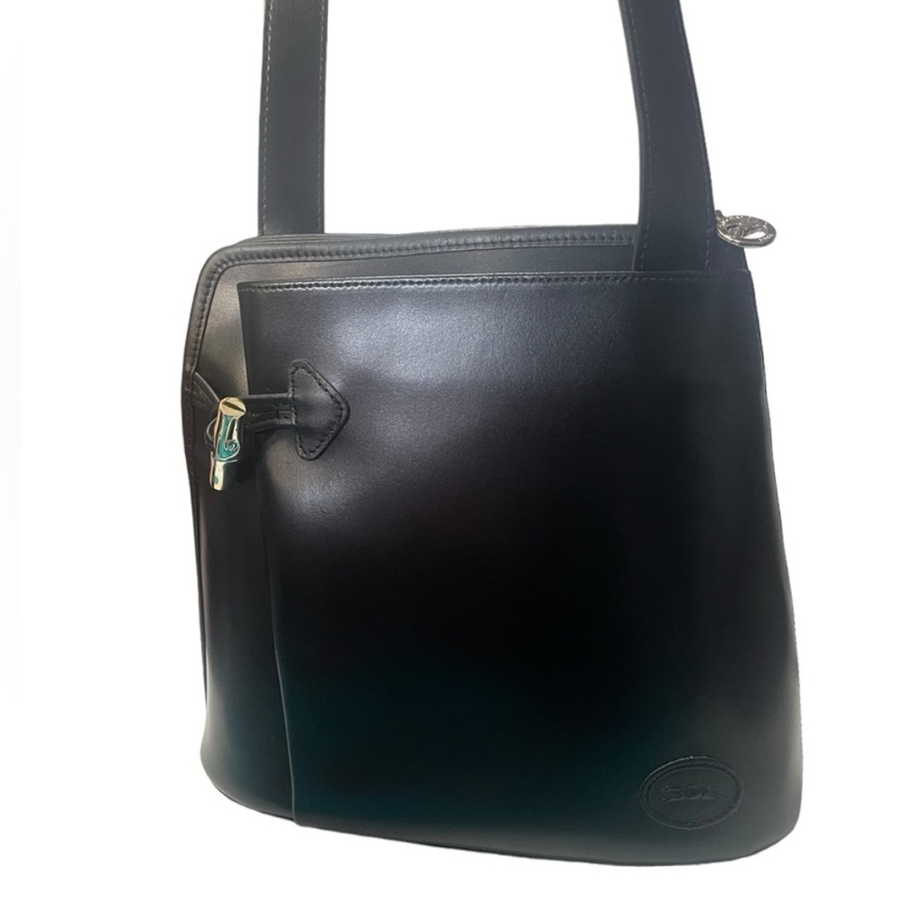 EUC Longchamp Roseau Black Leather Shoulder Bag *Certified Authentic* - Picture 11 of 11
